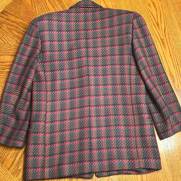 Vintage New Wool/Cashmere Plaid Blazer by Linda Allard Ellen Tracy Size 6P - Picture 2 of 9